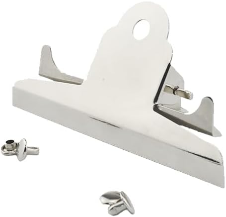 HAHIYO 3.94 Inches Metal Silver Clipboard Clips Butterfly-Shaped Clipboard by HAHIYO