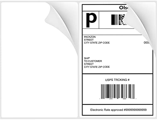 8-1/2"×5-1/2" Shipping Labels 60 Labels Sticker Paper for Laser/Ink Jet Printer mailing Labels 8.5"×11" White 2 per Sheet - Image 2