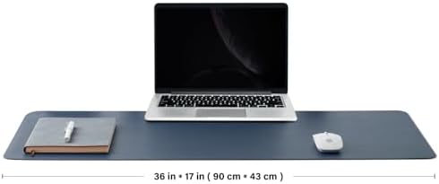 Cork Desk Mat - Dual-Sided Desk Pad for Office and Home - Desk Organization and Accessories - Ideal for Large Mouse Pad and Desk Mats on Top of Desks(Dark Blue,90cmx 43cm) - Image 2