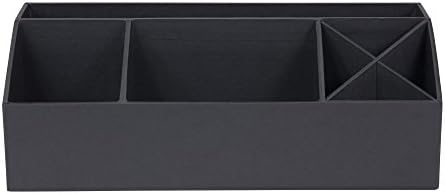 Bigso Elisa Desktop Organizer - Durable Office Desk Organizer with 7 Compartments for Office Supplies and Accessories - 13.1 in x 4.9 in x 4.9 in - Dark Gray - Image 2