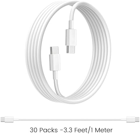 30-Pack USB C to C 48W Multipack Charger Cable - Bulk USB-C to Type C White - Image 7