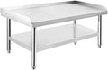 Stainless Steel 36x30x24 Inch Equipment Grill Stand Table, 660 Lbs Top & Bottom Shelf, Adjustable Legs, 2" Edge Baffle, for Hotel, Home, Commercial Restaurant Kitchen by Unknown