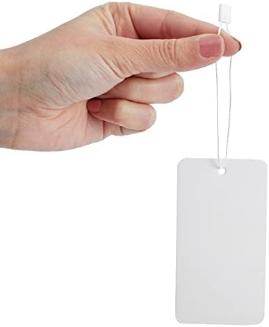 Juvale 500-Pack Hang Tags with String & Fasteners - 2 x 3.5 in White Cardstock - Blank Writable Tags for Clothing & Merchandise - for Retail Labeling & Gift Bags - Image 5