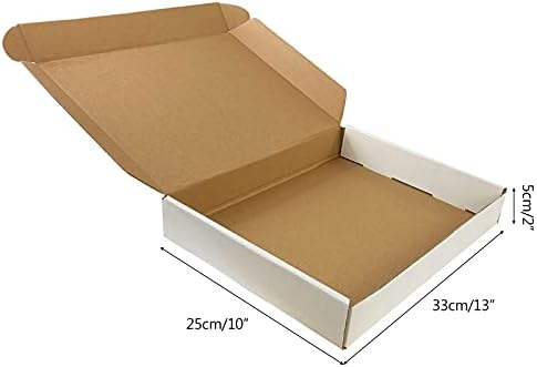 RLAVBL 13x10x2 Inches Shipping Boxes Set of 25, White Small Corrugated Cardboard Box, Mailer Boxes for Packing Small Business - Image 2