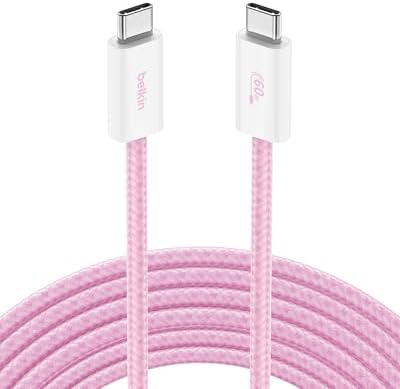 Belkin USB C to USB C 60W Braided Cable 9.9ft iPhone Charger Cord by Unknown