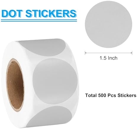 PATIKIL 1.5in Thermal Label Stickers,500Pcs Thermal Sticker,Gray - Image 2