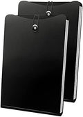 Vertical Accordion File Folder, Expanding File Document Organizer Bag for A4 Letter Size (2 Pack, Black) by Unknown