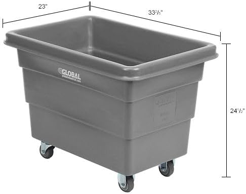 Global Industrial 6 Bushel Plastic Bulk Box Truck, Direct Mount Base, 500 lbs. - Image 8