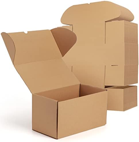 RLAVBL 11x6x6 Inches Shipping Boxes Set of 20, Brown Small Corrugated Cardboard Box, Mailer Boxes for Packing Small Business by RLAVBL
