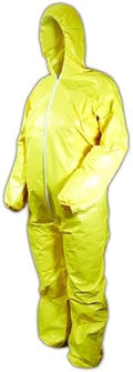 DuPont Tychem 2000 QC127S Disposable Chemical Resistant Coverall with Hood, Elastic Cuff and Serged Seams, Yellow, 3X-Large (Pack of 12) by DuPontPersonalProtection