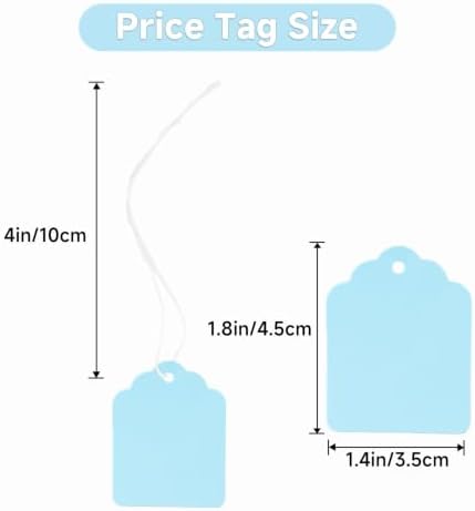 joycraft 200Pcs Price Tags with String, 1.4x1.8In Macarons Color Gift Tags - Image 2