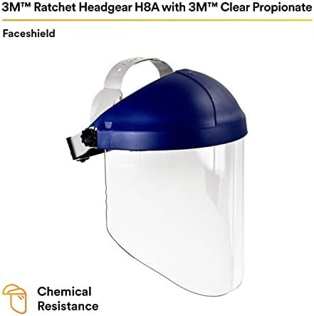 3M H8A Ratchet Headgear and Visor Combination Clear Faceshield, Complete Headgear and Face Shield Safety System - Image 3