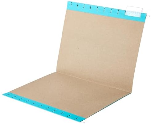 Amazon Basics Hanging File Folders with Adjustable Tabs for Document Organization, Letter Size, Aqua, 25-Pack - Image 4