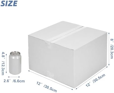 Hoikwo 12x12x8 Large Thin White Light Weight Shipping Boxes Set of 15 - Image 2