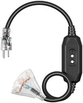 DEWENWILS 3 FT Automatic Reset GFCI Extension Cord Outdoor, UL Listed by DEWENWILS