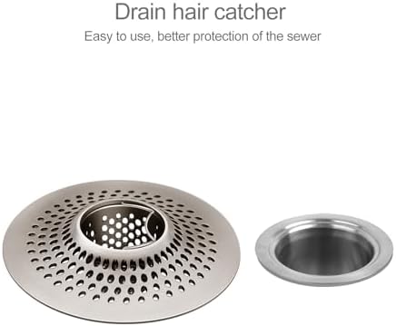 LEKEYE Shower Drain Hair Catcher/Bathroom Drain Cover/Bathtub Drain Strainer/Shower Stall Drain Protector(Brushed Nickel) - Image 2