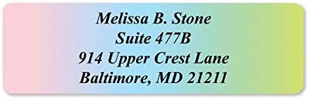 Cascading Rainbow Personalized Return Address Labels Without Dispenser - Roll of 500 Custom Stickers - Image 6
