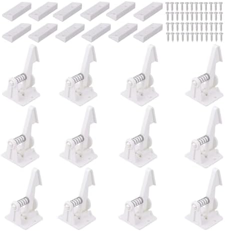 Vmaisi 12 Pack Cabinet Locks Child Safety Latches - Easy Install No-Drill by vmaisi