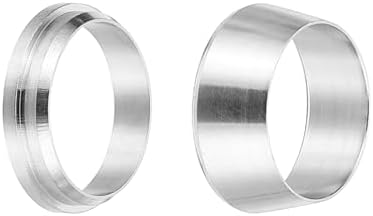 PATIKIL 1/2" Tube OD 304 Stainless Steel Compression Tube Fitting Sleeve, 20 Pack Double Ferrule Ring Tubing Fitting Assortment Kit, Silver - Image 3