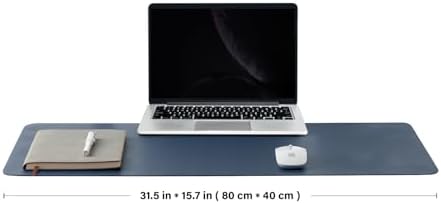 Cork Desk Mat - Dual-Sided Desk Pad for Office and Home - Desk Organization and Accessories - Ideal for Large Mouse Pad and Desk Mats on Top of Desks(Dark Blue,80cmx 40cm) - Image 2