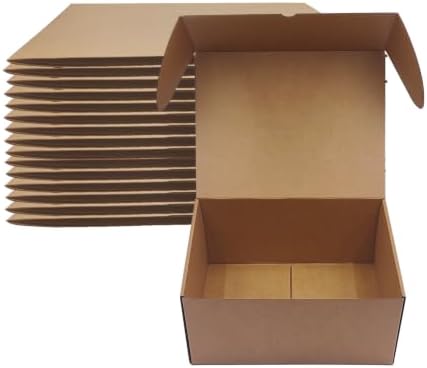 15 Pack 13x10x6 inches Brown Corrugated Shipping Boxes for Small Business by Livejun