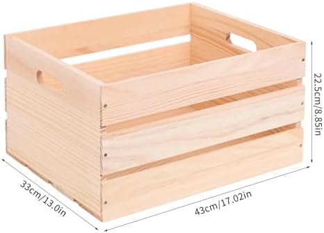 Large Wood Crates for Storage decor Display , Wooden Crate Holds to 50 Lb - Image 3