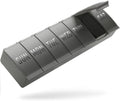 Barhon Pill Organizer Large, Weekly Medicine Pill Organizers, 7 Day Pills Box Case Travel for Big Vitamin Supplements Fish Oil, Gray by Barhon