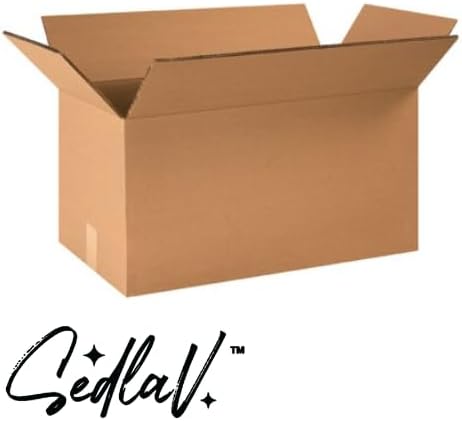 SEDLAV 24 x 12 x 12 Double Wall Corrugated Shipping Box – Brown RSC Container for Industrial Packing, Warehouse Storage, Mailing, and Logistics (10) - Image 2