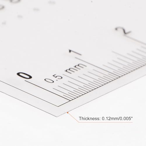 HARFINGTON High Precision SEC Size Estimation Chart 8cm 0.5mm Transparency Flaw Detection Film Ruler for Diameter and Line Width Defects Measuring - Image 4