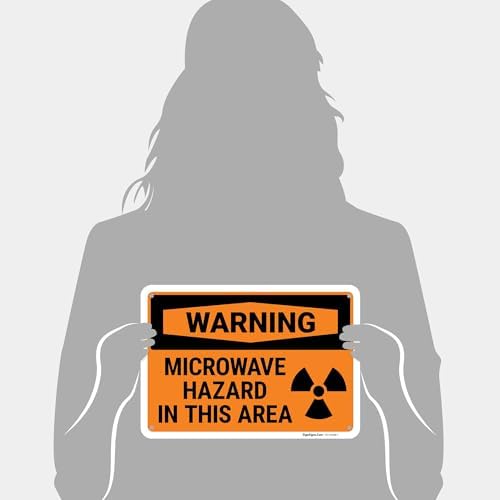 OSHA Warning Microwave Hazard in This Area with Graphic Sign, - Image 4
