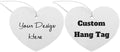100 pcs Custom Hang Tags,Personalized Your Logo and Text Price Tags Jewelry Hang Tags Labels (2.3×2.3 inch-Heart Shaped) by Printyourdream
