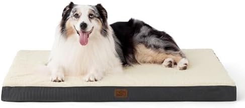 Bedsure XL Dog Bed for Crate, Pet Bed with Washable Cover, 41x29 Inch Grey by BEDSURE