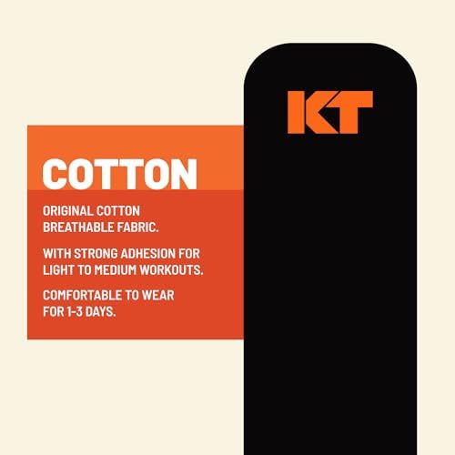 KT Tape, Original Cotton, Elastic Kinesiology Athletic Tape, 20 Count, 10” Precut Strips, Pink - Image 3