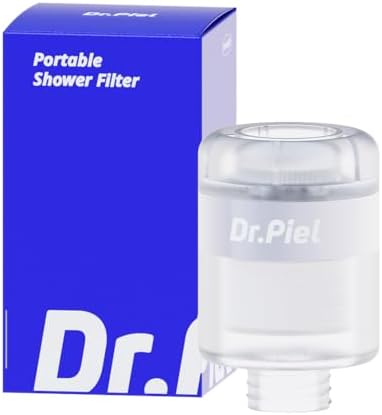 Dr.Piel Travel Shower Filter (Advanced) | Hard Water & Chlorine Defense Capsule, Deep Skin Hydration & Hair Softening for Premium Travel by DrPiel