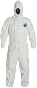 DuPont Tyvek TY127S Disposable Coverall with Respirator-Fit Hood and Elastic Cuff, White, 4X-Large by DuPontPersonalProtection
