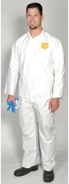 DuPont ProShield 60 NG120S Disposable Protective Coverall with Open Cuff, White, Medium (Pack of 25) - Image 3
