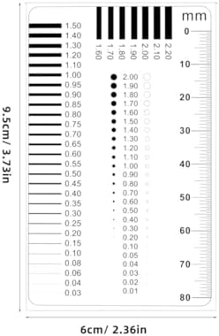BESTOYARD Clear Crack Width Gauge Ruler Precision Flaw Detection Tool for Spot and Scratch Inspection Transparent Scale Lines Portable Plastic Measuring Instrument for Industrial Analysis - Image 6