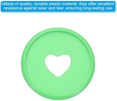 PATIKIL 28mm Plastic Book Binding Discs, 11 Pack Discbound Expansion Discs Heart Binder Rings for DIY Notebook Planner, Green - Image 4