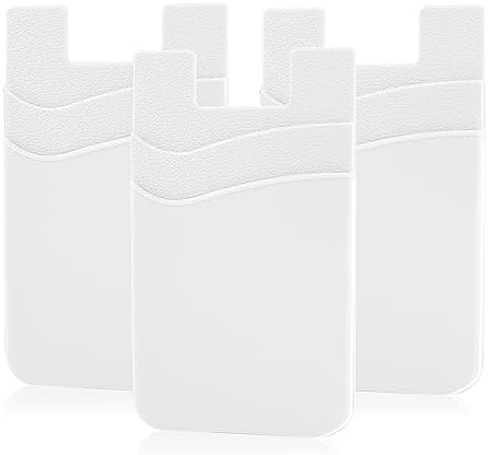 SS Phone Wallet, Card Holder for Phone Case Stick on Silicone Double Phone Pocket Suitable for iPhone Samsung Galaxy Any Smartphone 3 Pack by SS