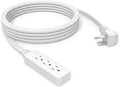 STANLEY CordMax Home Extension Cord 3 Grounded Outlets 9 Ft Flat Plug Design Flexible 125V/13A 1625W Cord ETL Listed White for Indoor Use by STANLEY