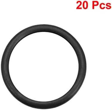 uxcell Nitrile Rubber O-Rings 30mm OD 23.8mm ID 3.1mm Width, Metric Sealing Gasket, Pack of 20 - Image 2