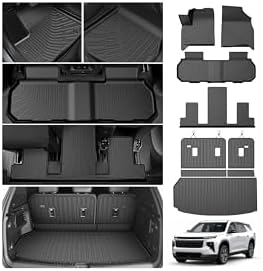 Cartist Floor Mats for Chevy Traverse/GMC Acadia 2024-2026 (Only for 7 Seats) & Buick Enclave 2025-2026, All Weather Cargo Liner for Traverse Accessories, Heavy Duty Car Mats, Car Accessories by cartist