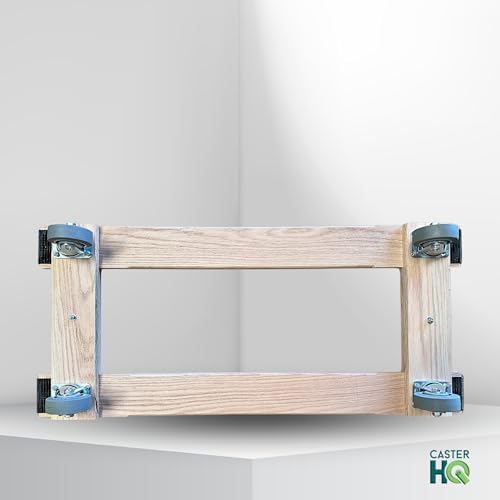 Made in USA Premium Solid Oak Furniture Dolly, 2-Pack - 18"x30" H-Frame w/Non-Slip Grip, 3.5" Non-Marking Wheels, Heavy-Duty 1000 lbs Capacity Each (18"x40" Dolly 2-Pack) - Image 7