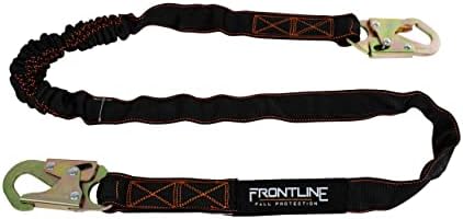 FRONTLINE FALL PROTECTION Internal 6' Shock Absorbing Single Leg Lanyard | ANSI & OSHA Compliant - Image 2