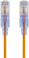 Monoprice Cat6A Ethernet Patch Cable - 14 Feet - Yellow (10 Pack) Snagless RJ45 550Mhz UTP Pure Bare Copper Wire 10G 30AWG - SlimRun Series by Monoprice