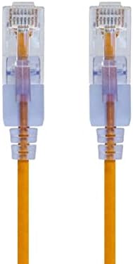 Monoprice Cat6A Ethernet Patch Cable - 14 Feet - Yellow (10 Pack) Snagless RJ45 550Mhz UTP Pure Bare Copper Wire 10G 30AWG - SlimRun Series by Monoprice