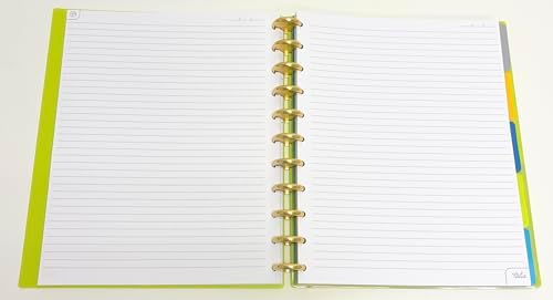 Talia Discbound Notebooks, Planner, Customizable, With 1" Gold Discs (Verdant Green, Letter (8.5in x 11in)) - Image 2