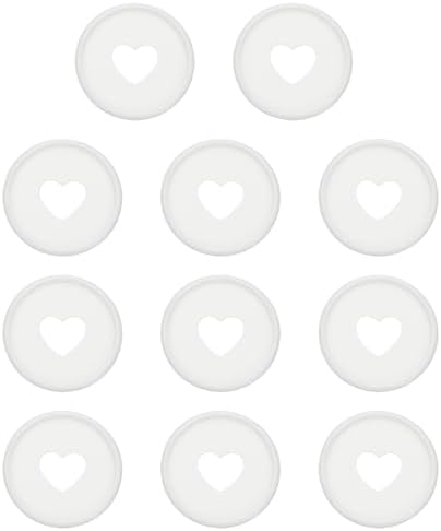 PATIKIL 35mm Plastic Book Binding Discs, 11 Pack Discbound Expansion Discs Heart Binder Rings for DIY Notebook Planner, White by PATIKIL