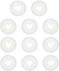 PATIKIL 35mm Plastic Book Binding Discs, 11 Pack Discbound Expansion Discs Heart Binder Rings for DIY Notebook Planner, White by PATIKIL