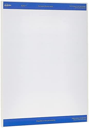 AVERY Round Labels, White, 1-1/2" | Sure Feed Technology | Permanent Adhesive | 400 Labels, Pack of 5 - Image 3